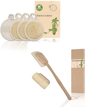 Natural Loofah Brush1pack Face Scrubber4pack