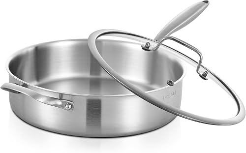 Best budget tri-ply option: Inqibee 6-Quart Tri-Ply Saute Pan