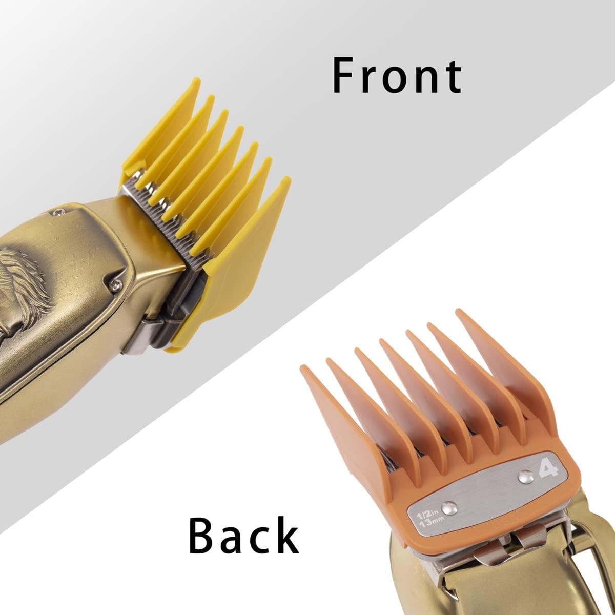 10 Pack Clipper Guards Cutting Guides for Wahl Clipper with Metal Clip/Color Coded-from 1/16 Inch to 1 Inch(1.5-25mm),Fits All Full Size Wahl Clippers (Colorful)