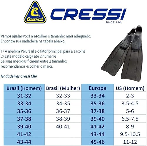 Miniatura 5 de Cressi CLIO, Aletas familiares eternas para esnórquel, buceo y natación creadas en Italia