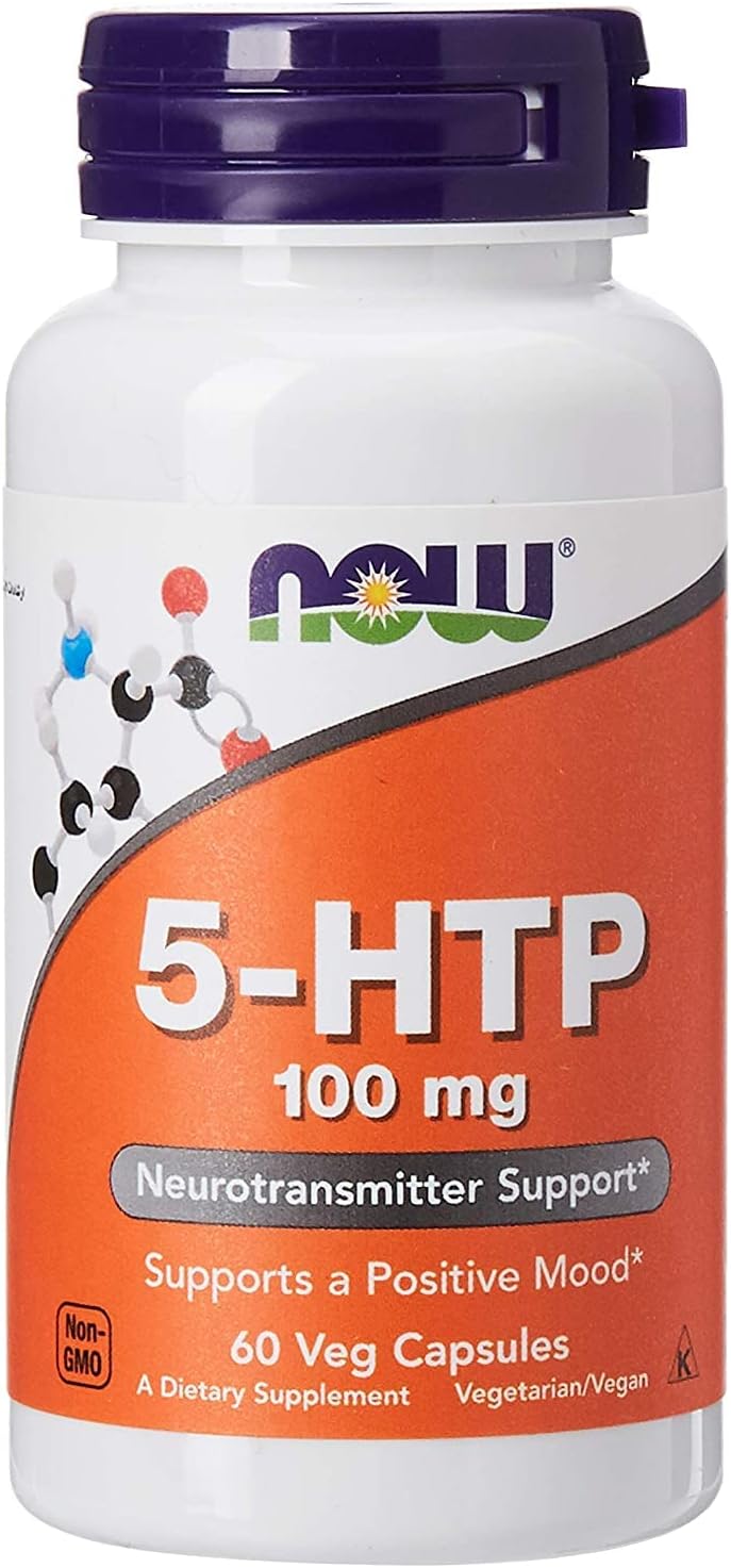 Now Foods 5-Htp Vitamins, 100 gm 60 Veg Capsules