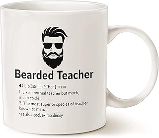 Bearded Teacher Like Normal But Cooler Appreciation Teachers Day Beard Lover From Student Novelty Ceramic Drinkware Coffee Mug White 11oz Or 15oz Ceramic Mug