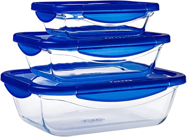 Pyrex® - Cook & Go - Set of 3 Rectangular Boxes
