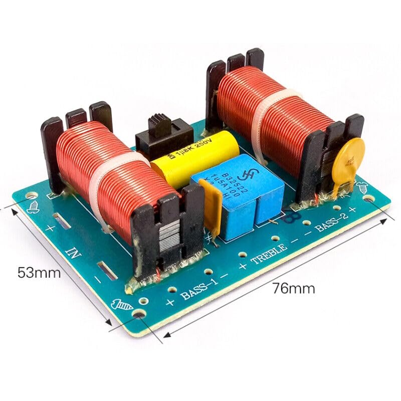 2pcs 100W Double Woofer Bass Speaker Frequency Divider Audio Crossover Filter #1