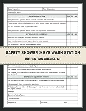 Safety Shower & Eye Wash Station Inspection Checklist: Emergency Safety Shower & Eyewash Station Testing and Inspection Report Book for Ensuring Workplace Safety and Regulatory Compliance