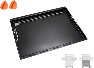 Full Size Griddle Insert Replacement Part for Home Depot Nexgrill 5 Burner 720-0888S 720-0888A 720-0888N, Non-stick Flat Top Cooking Griddle for Nexgrill 4 Burner 720-0830H 720-0830X, Carbon Steel