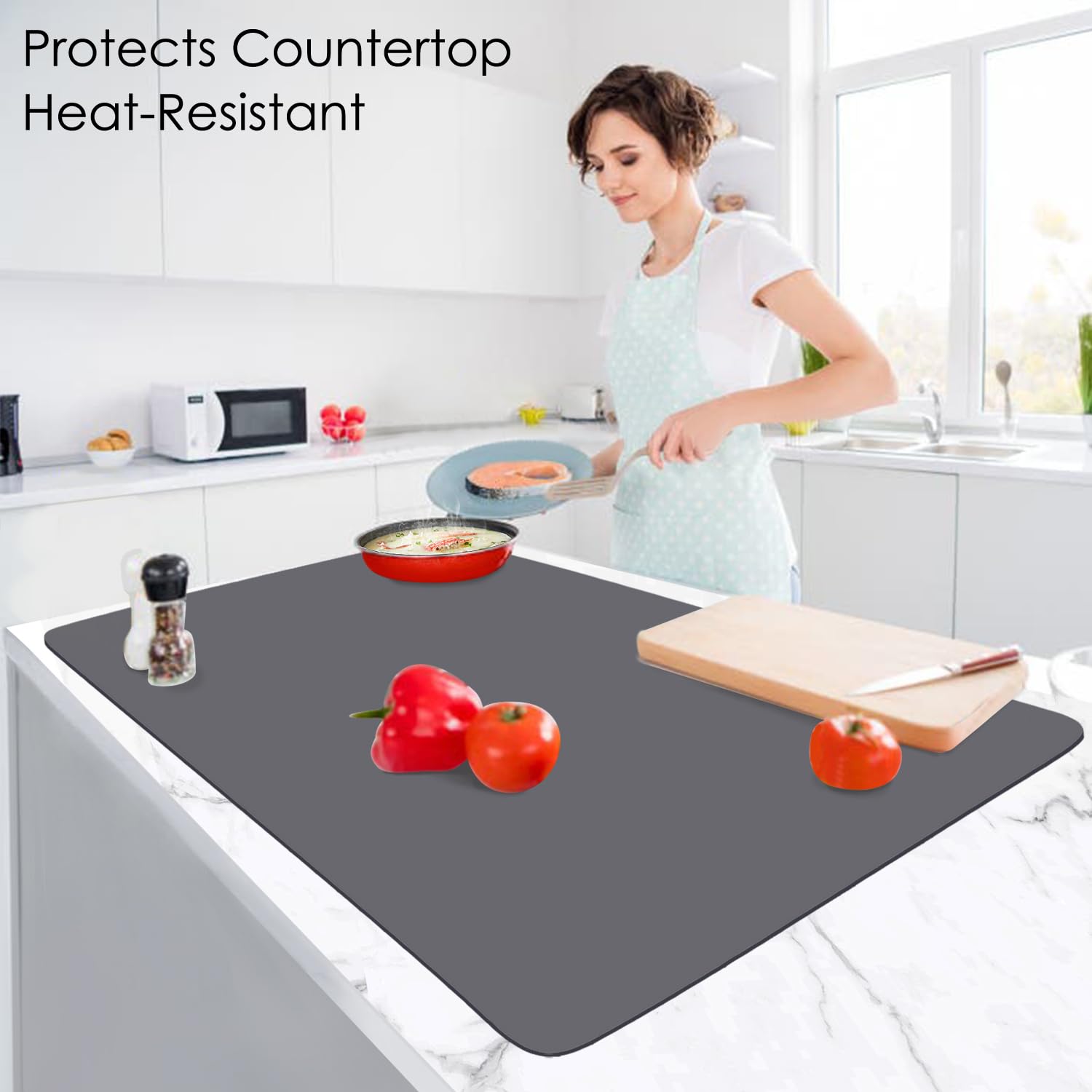 Tapis Anti-dérapant Alimentaire Tapis De Cuisine Vileda En Silicone 40x60 Cm - Antidérapant Et Résistant à La Chaleur Pour Protéger Vos Plans De Travail Tapis De Cuisine Silicone