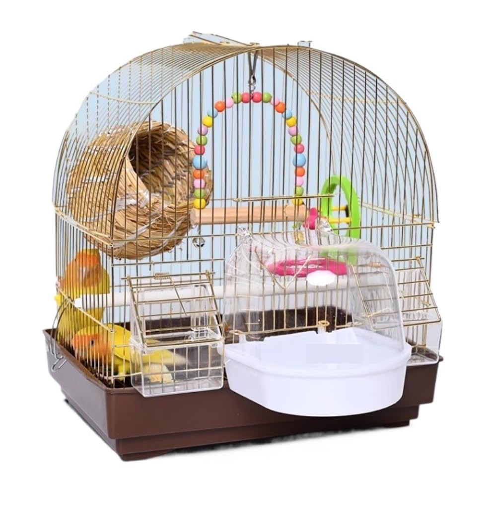 Jaula para Periquitos Jaula para Pájaros De Metal con Cuencos De Alimentación, Jaula De Vuelo para Pájaros Pequeños para Cacatúas Y Loros Jaulas para Aves