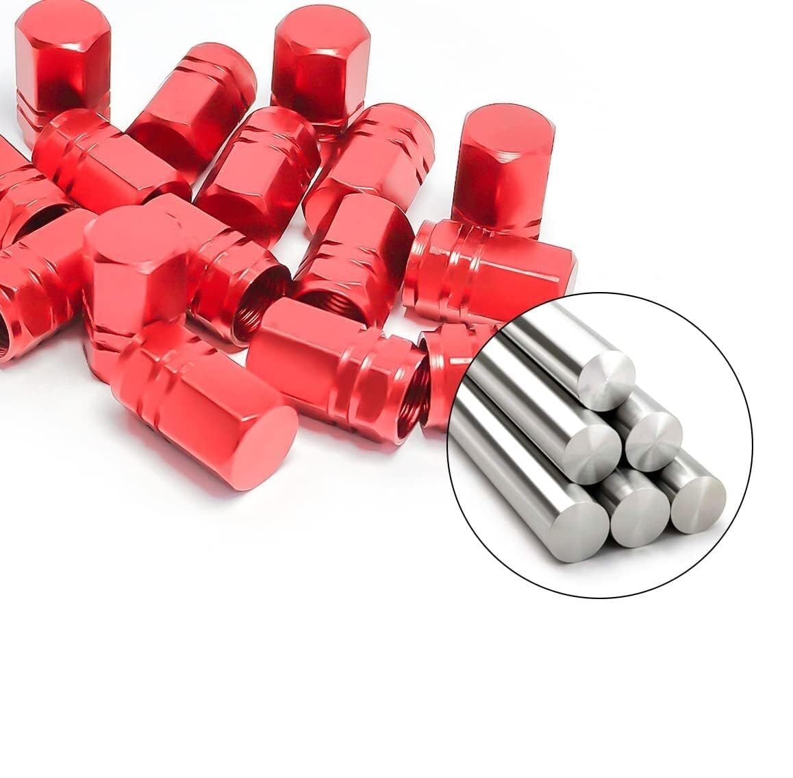 Tapones para válvulas de neumáticos, Tapones for válvulas de neumáticos Coche y Bicicleta, Multicolor, Paquete 16