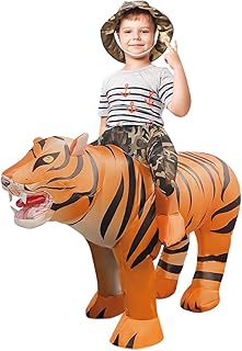 GOOSH Inflatable Tiger Costume for Kids Halloween Costumes Boys Girls Funny Blow up Costume