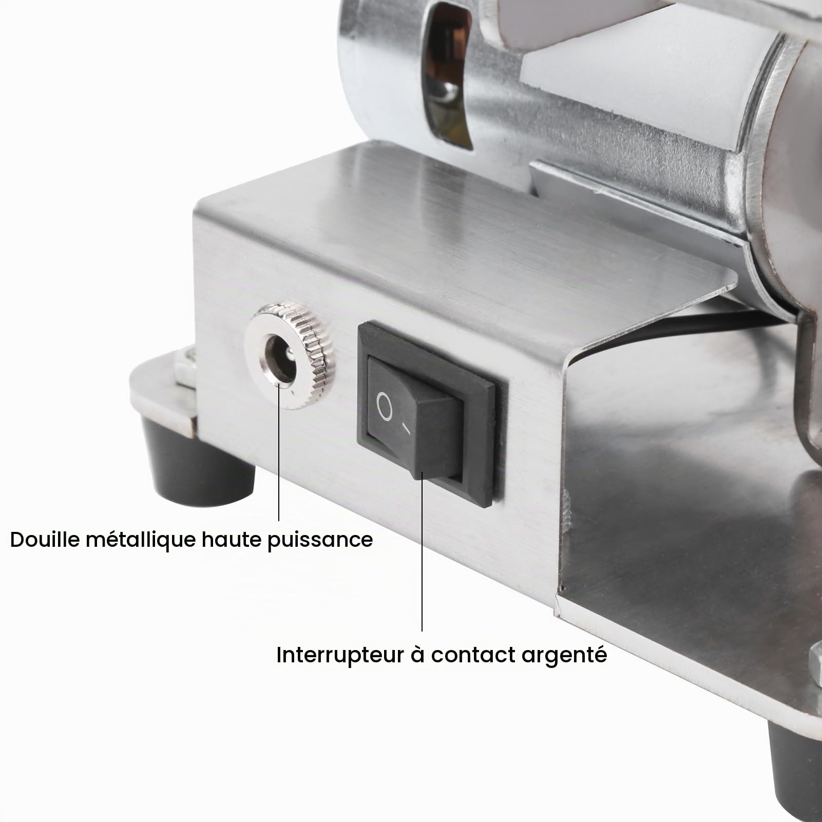 Ponceuse d'Établi Électrique - Meuleuse et Polisseuse à Bande Réglable 4500-9000r/min - Affûteuse de Bords (EU)