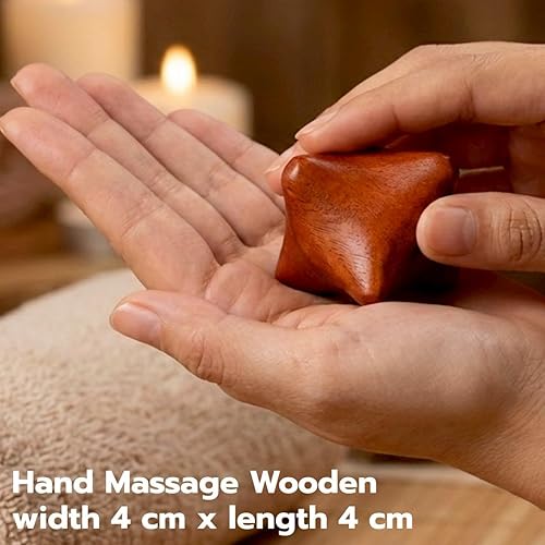 Vista 3 de Lungcha 4 tipos, juego de 5 piezas tradicional tailandés masaje reflexología herramienta de palo de madera