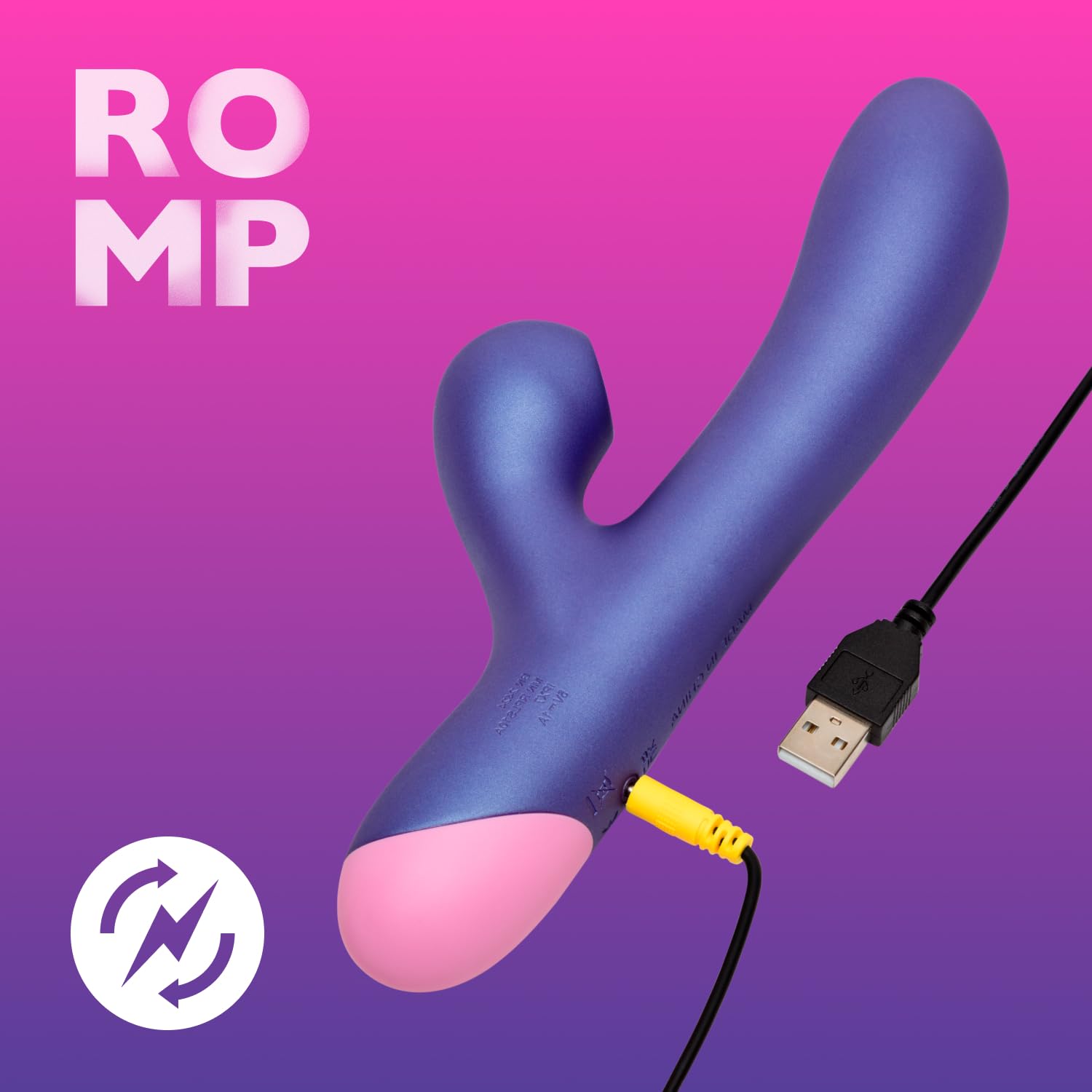 ROMP Pulse Vibratore Rabbit con Suzione Clitoridea | Sex Toy avec Tecnologia Pleasure Air | Vibratore per il Punto G e Clitoride | Ricaricabile e Impermeabile | Giocattolo Sessuale Adulti per Donna