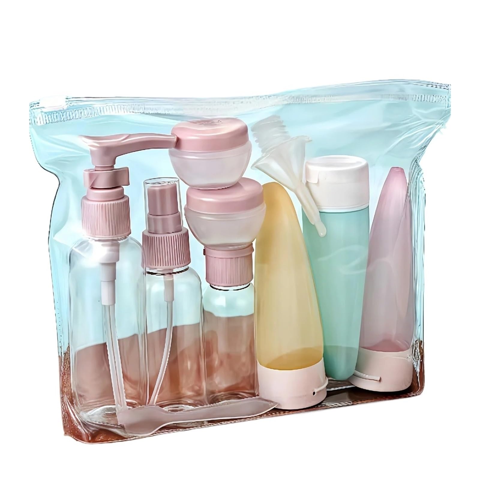 XIEHYA Travel Bottles For Toiletries, Size Containers, Set With Labels Leakproof Squeezable Re For Toiletries