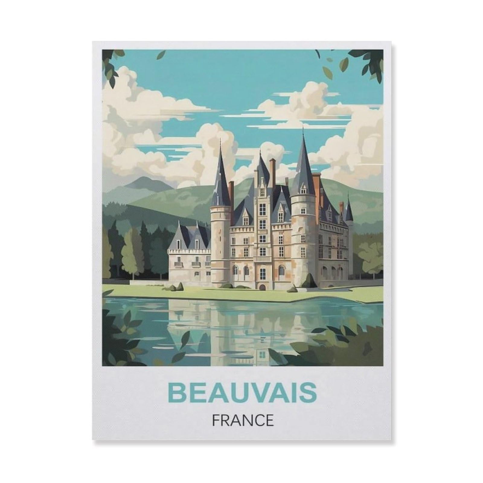 Funny Bathroom Wall Decor Signs，Beauvais France(15x30cm）
