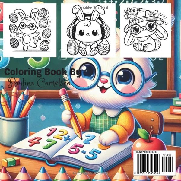 Smart Bunnies: Simple & Cute Animal Coloring Book For Kids Boys & Girls | Preschool Kindegarden Activities | Bunnies Gifts For Todlers & Adults image 3