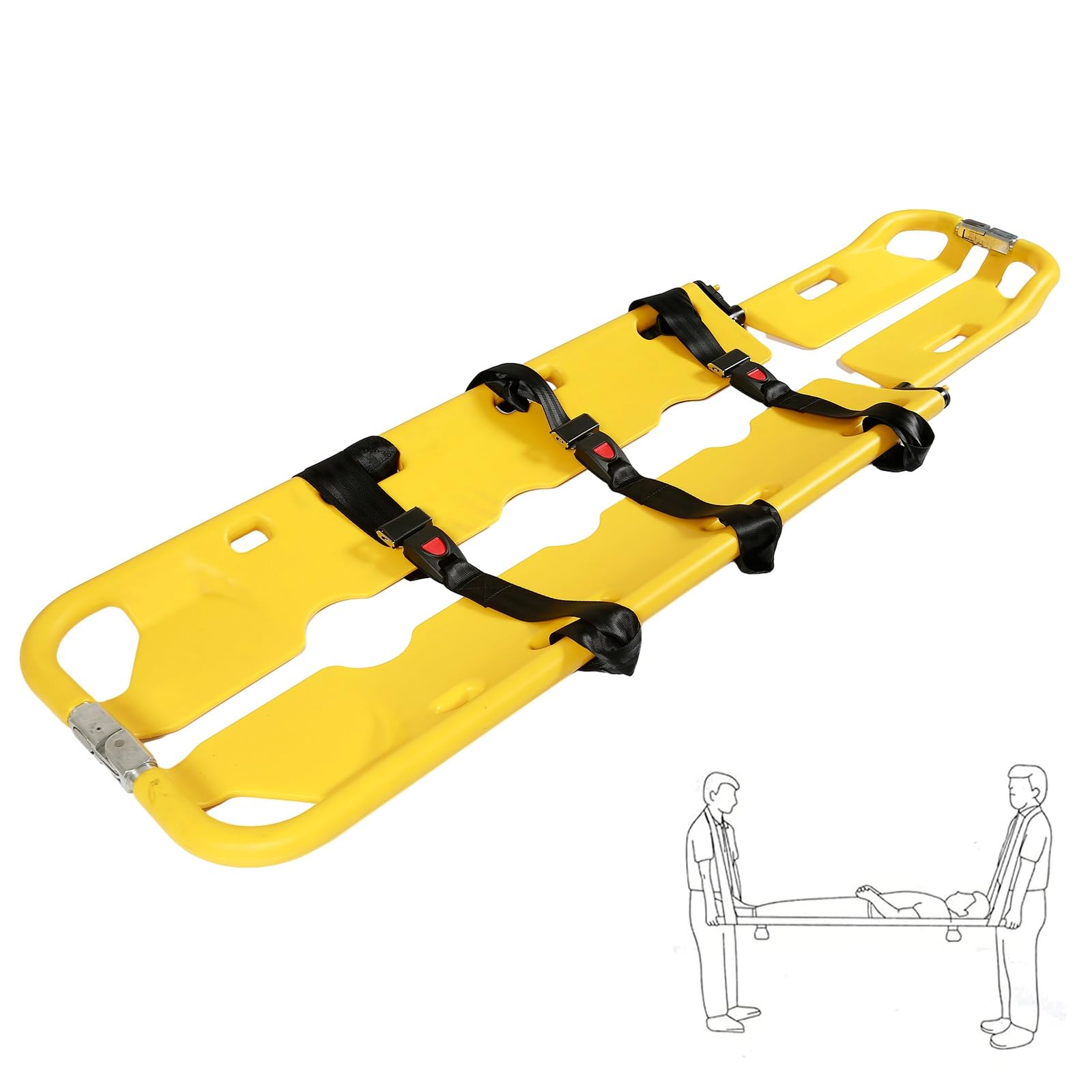 SWENEEN Rescue Basket Stretcher,Folding Stretcher Gurney Stretcher,Spine Board Stretcher Backboard For Patient Stretcher Gurney Stretcher,Backboard Immobilization,Stretcher For,