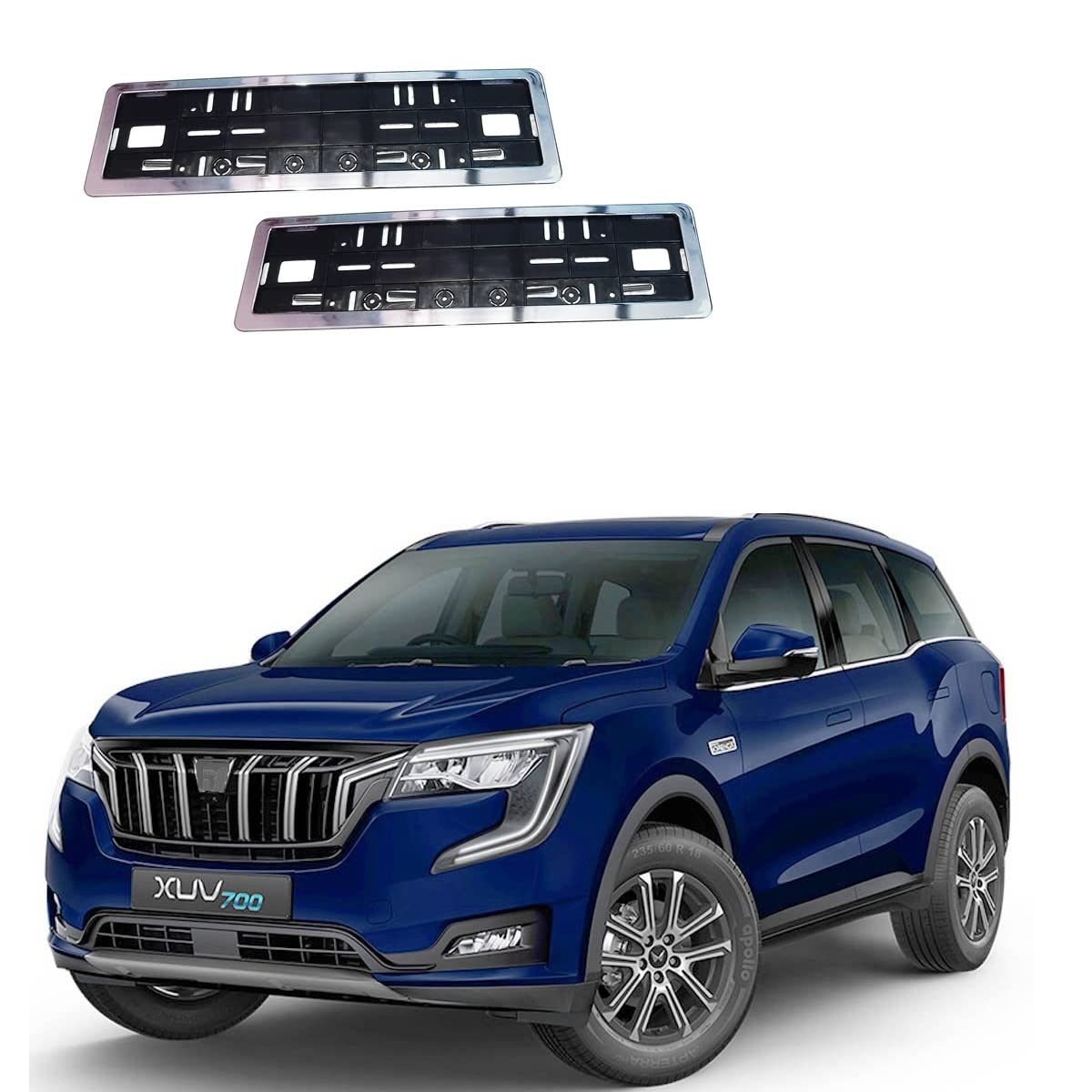 ModifyStyle Front & Rear Number Plate Frame Chrome Suitable for