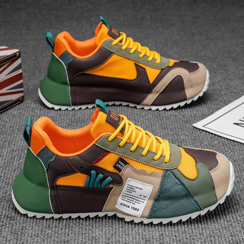 Large-Size Men's Fashionable Thick-Soled Sports Shoes. Mesh Material for Breathability. Anti-Slip Rubber Sole. Comfortable and Casual. Suitable for Outdoor and Daily use.2