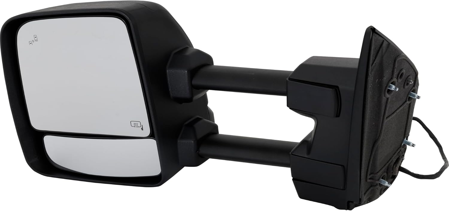 Kool Vue Driver Side Power Heated Towing Mirror for Nissan Titan 2017-2021 With Signal Light, Blind Spot Monitor & Puddle Lamp Textured