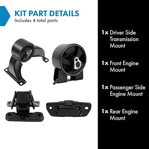 Miniatura 3 de TRQ Soportes de motor y transmisión para Chrysler 200 Sebring Dodge Avenger 07-14