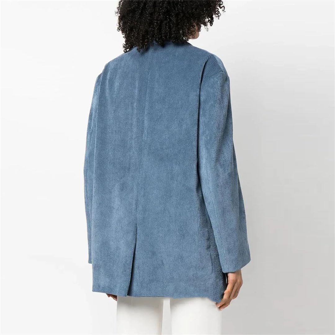 Giacca da lavoro da donna in velluto a coste, slim fit, business casual