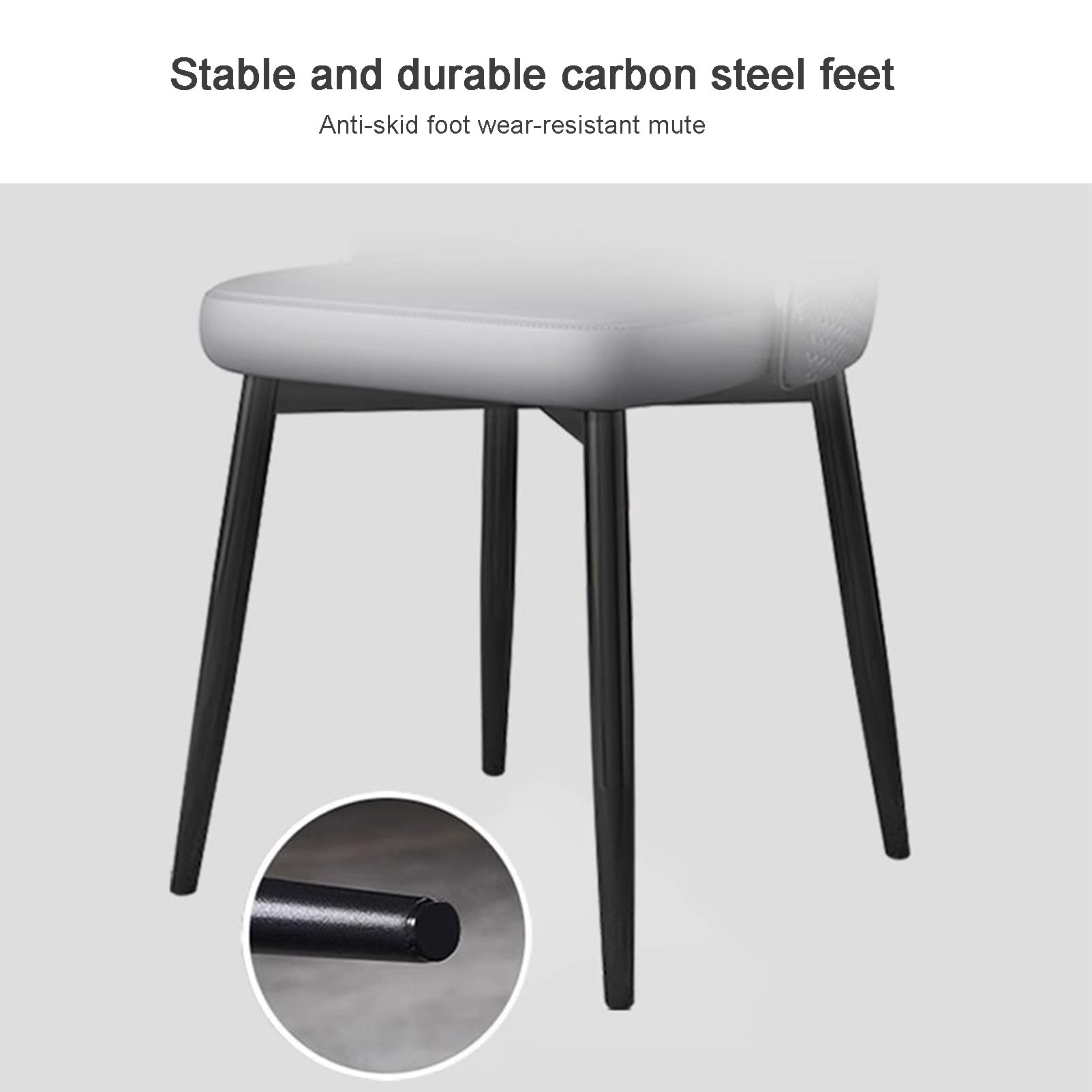 Set da 2 pezzi Moderne Esszimmerstühle - Stilvolle PU Leder gepolsterte Seitenstühle mit robusten schwarzen Metallbeinen für Küche Esszimmer Café und Home Office.