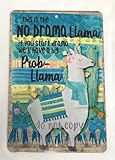 XIAOQIU Letrero de metal colorido para el Día de las Fuerzas Armadas No Drama Llama Prob-Llama Amor Llamas Alpacas 8 x 12 pulgadas Decoración del hogar Divertida Novedad Cocina Bar Club Garaje Jardín