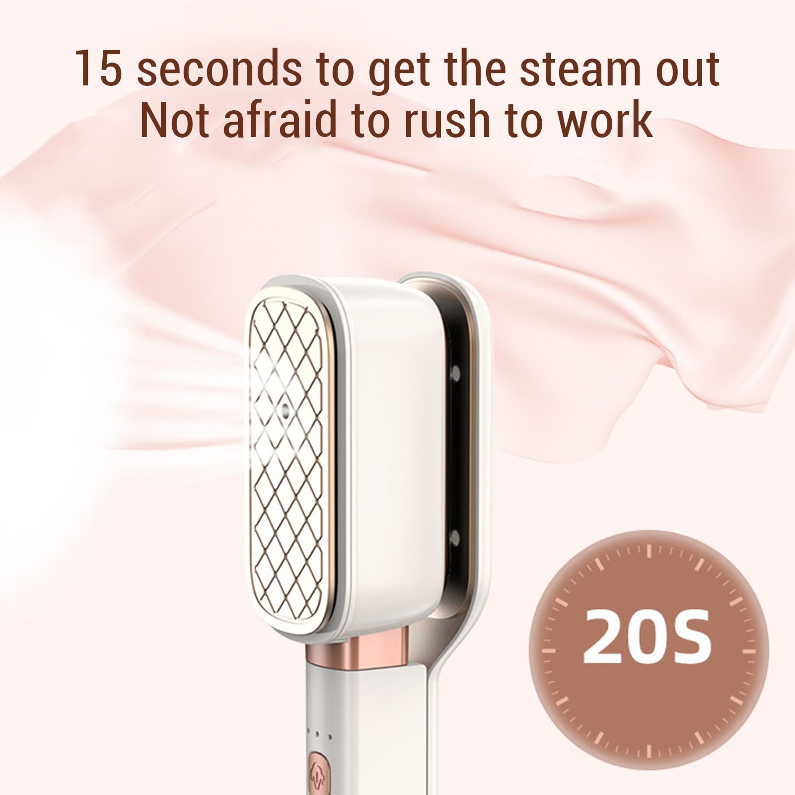 Vapor de Viajes, 180 ° Rotatable Handheld Press Iron para Ropa, Vapor de Prenda Portátil Handheld Vapor, Viaje de Viajero, Esencial para el Hogar, Mantenga su Ropa sin Arrugas (EU)