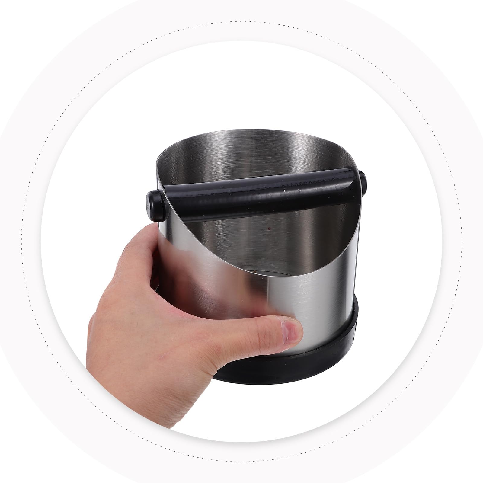 Pattumiera per caffè espresso in acciaio inox, contenitore per caffè macinato e secchio per il tè per il piano di lavoro, strumento essenziale per macchina per caffè espresso