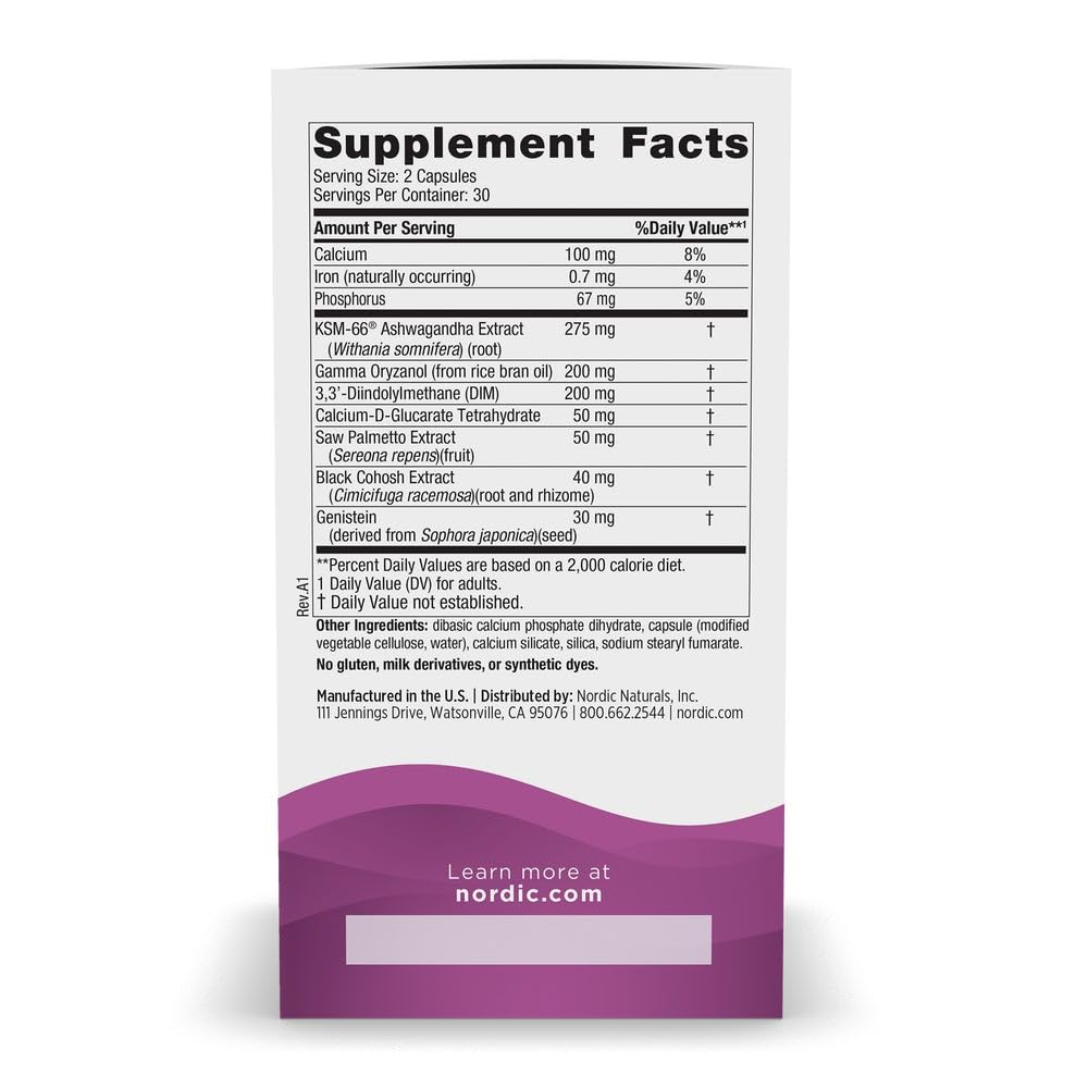 Nordic Naturals Menopause Support, Phytoestrogen Supplement - 60 Count — Amazon image 2