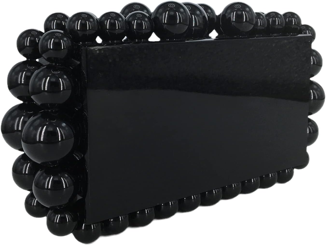 Boutique De FGG Acrylic Marble Prom Clutch Purse Women Beaded Evening Bag Bridal Wedding Party Chain Shoulder Handbag,Mini - Image 5