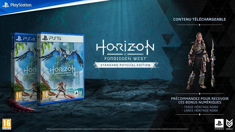 Sony PlayStation 4 Jeux, Horizon Forbidden West PS4, Édition Standard, Version Physique avec CD, Langue : Français, 1 joueur, PEGI 16+