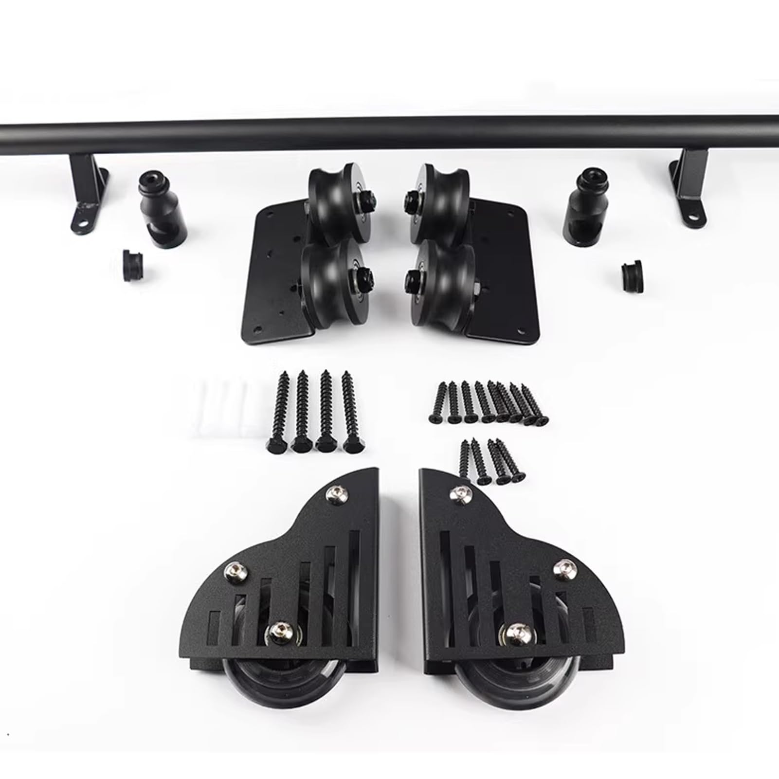 Kit rail rond pour échelle coulissante de 1m à 7,3m avec roulettes