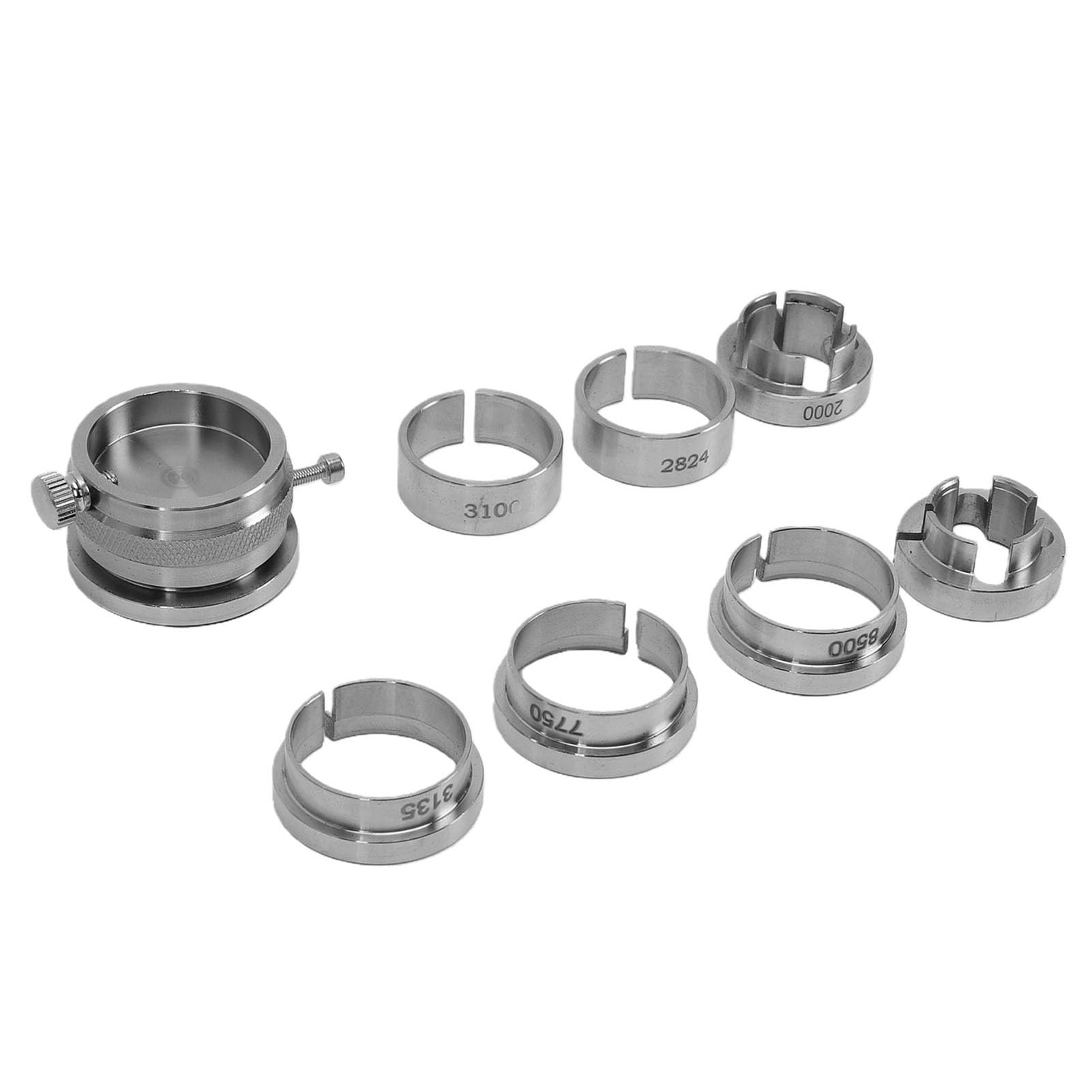 Brrnoo Kit de Reparación de Relojes de Acero Inoxidable con Soporte de Base de Movimiento de Reloj con Diseño de Agarre Seguro para Movimientos BZ 2000 ETA 7750 BZ 2824 3135 2671