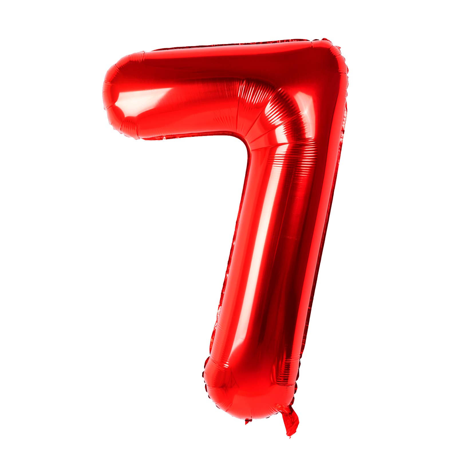 40 Inch Number Balloons Red Number 7 Helium Foil Birthday Party Decorations Digit Balloons