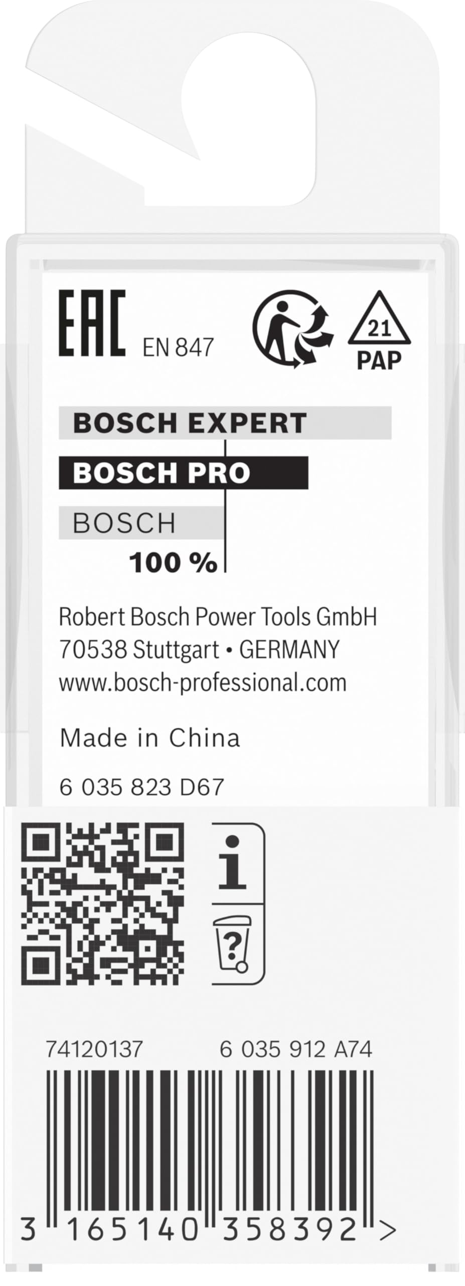 Bosch 1x Fresa diritta PRO, una scanalatura (per Legno tenero, Compensato, Ø 5 mm, Professional Accessorio Fresatrice portatile, Rifilatore)
