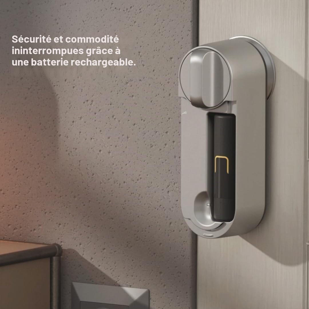 Yale Linus Smart Lock L2 en noir mat | Accès sans clé | Installation facile | Verrouillage et déverrouillage à distance | Touches virtuelles | Alertes en temps réel | Compatible avec l'application