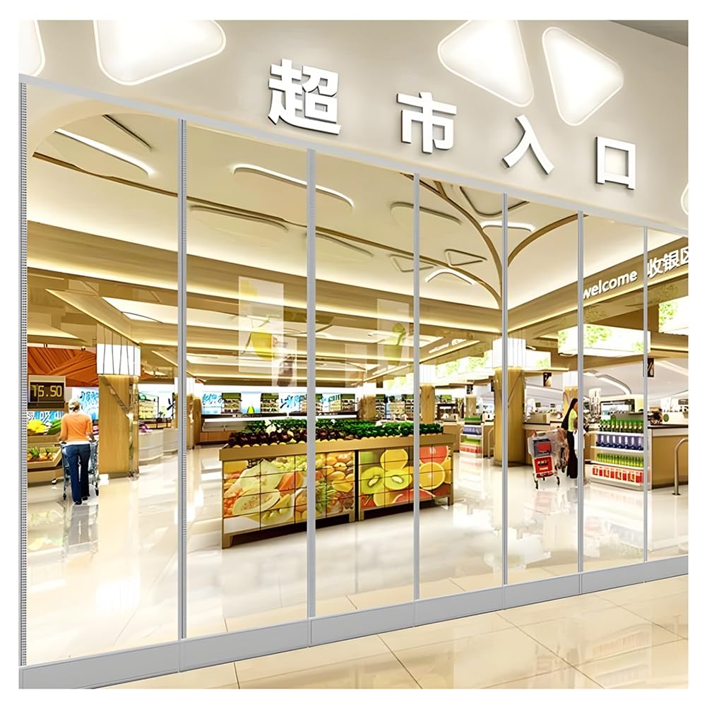 zktoermn Rideaux De Porte Transparents, Rideau De Séparation De Bande De PVC, Porte Blindée Magnétique De 3 Mm D'épaisseur, Convient pour Supermarché, Dépanneur(40x100cm/15.75x39.37in)