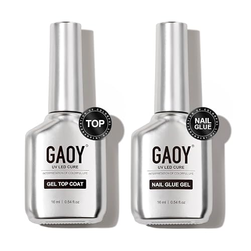 GAOY Gel Top Coat and Nail Glue Set 16ml