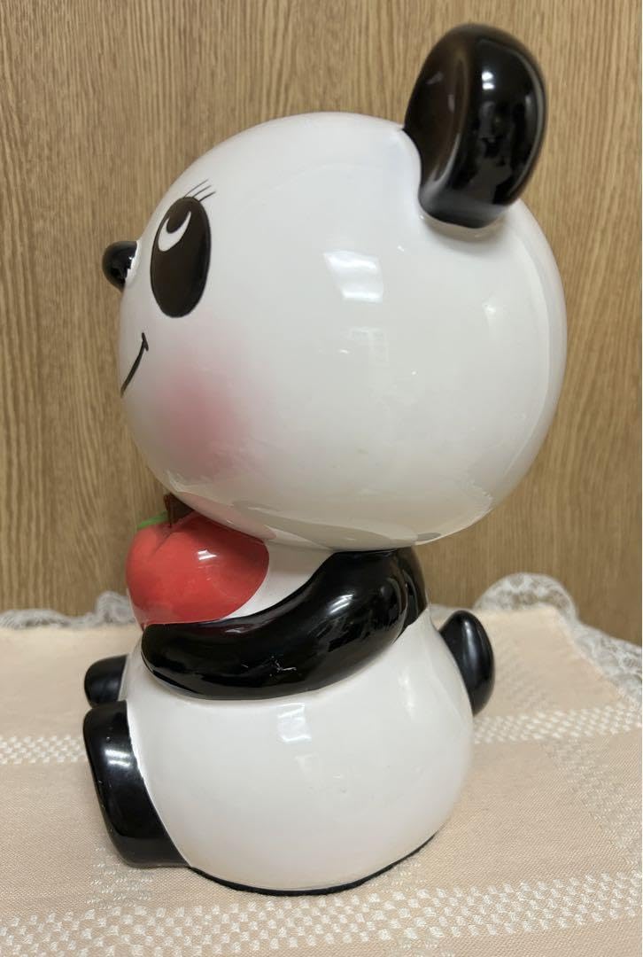 昭和レトロ　内藤ルネ　パンダ親子の貯金箱 Amazon.co.jp: 内藤ルネ パンダ りんご 貯金箱 レトロ 大 : ホビー