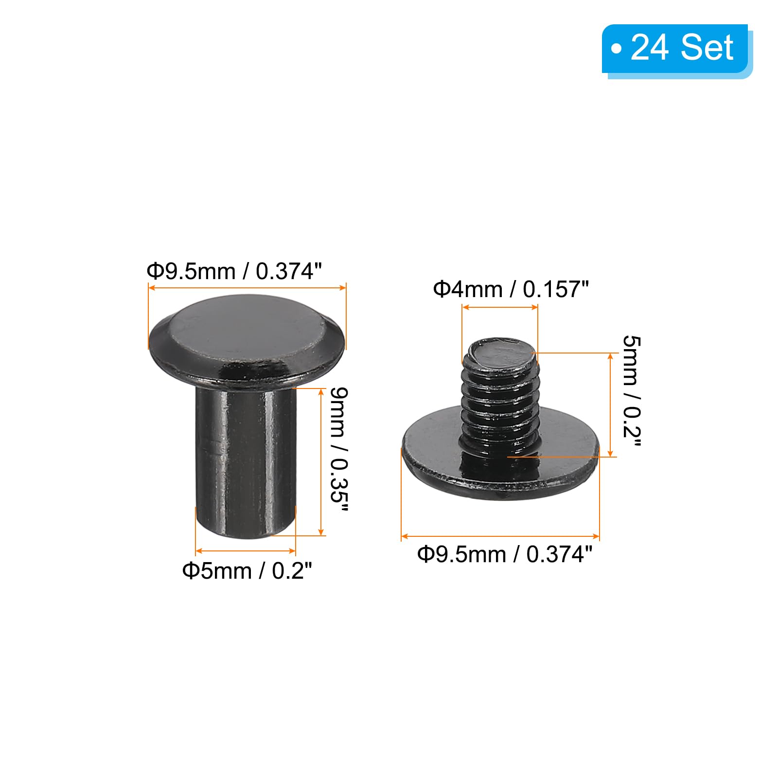 PATIKIL 24 Sets Chicago Screws - Image 2