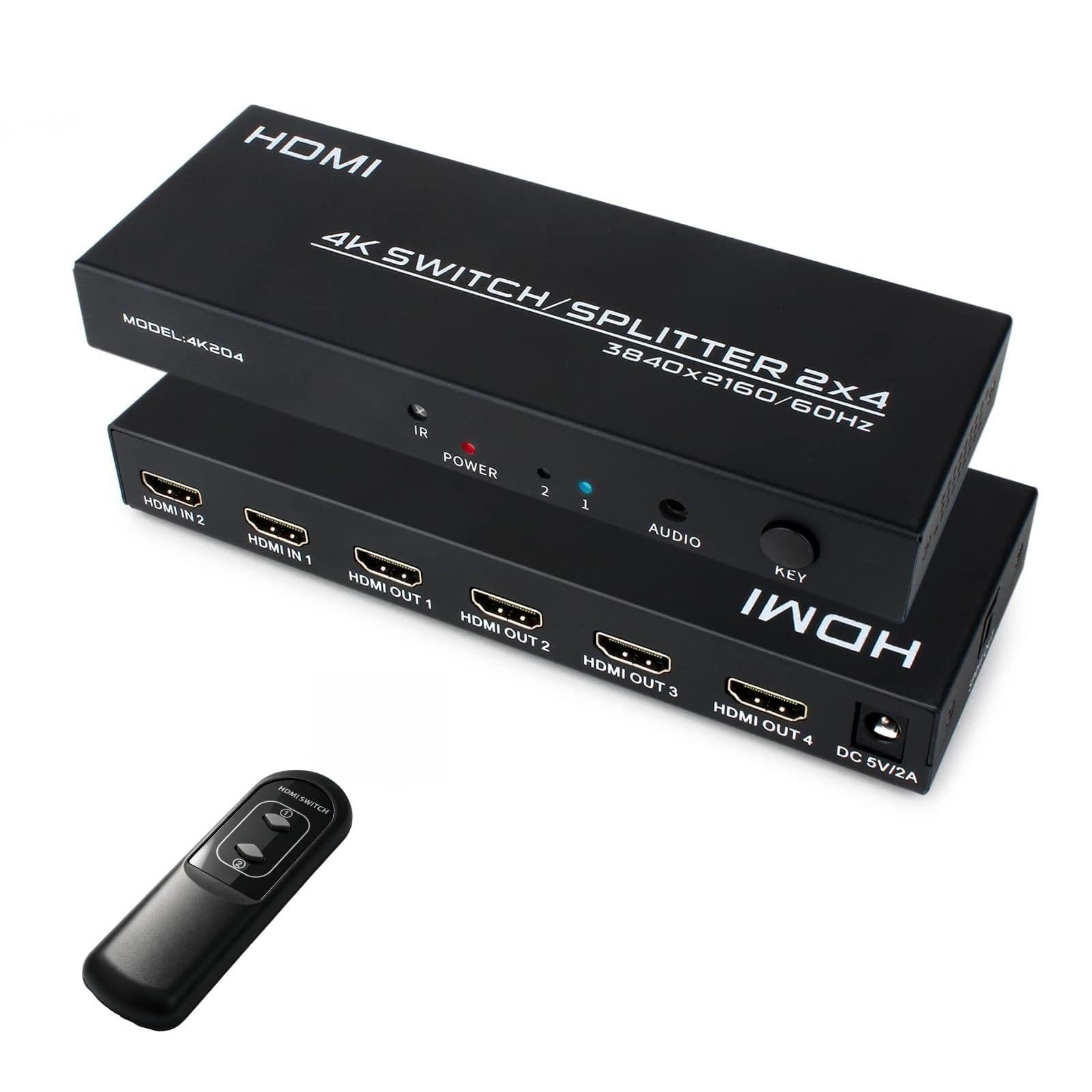 Amazon.com: 4K HDMI Switch Splitter 2 in 4 Out, 4K@60Hz 2x4 HDMI