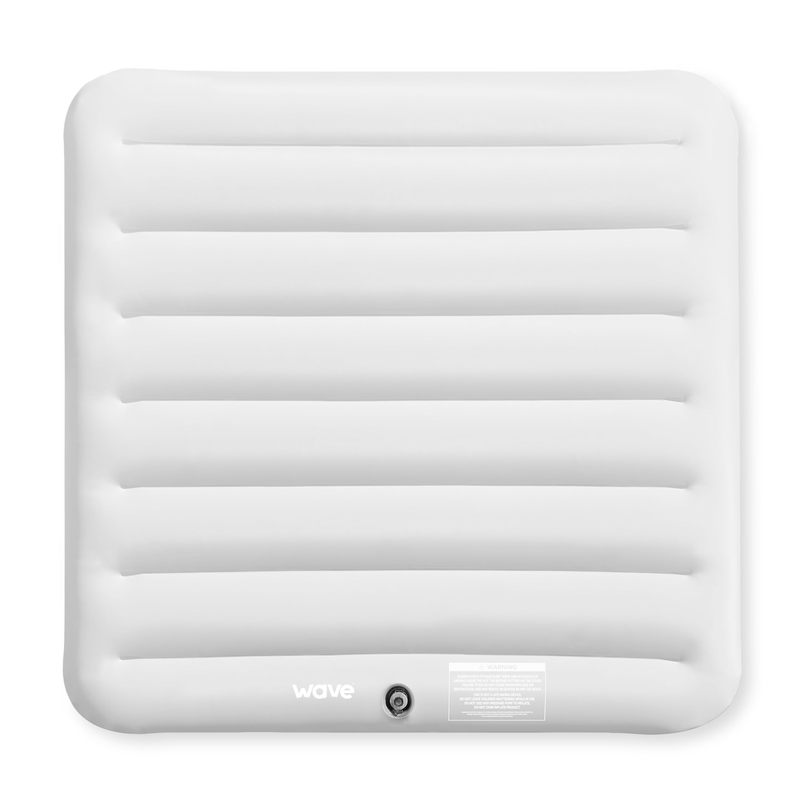 Wave Inflatable Hot Tub Cover | Waterproof, UV-Resistant, Durable Thermal Insulation (Square, 6 Person)