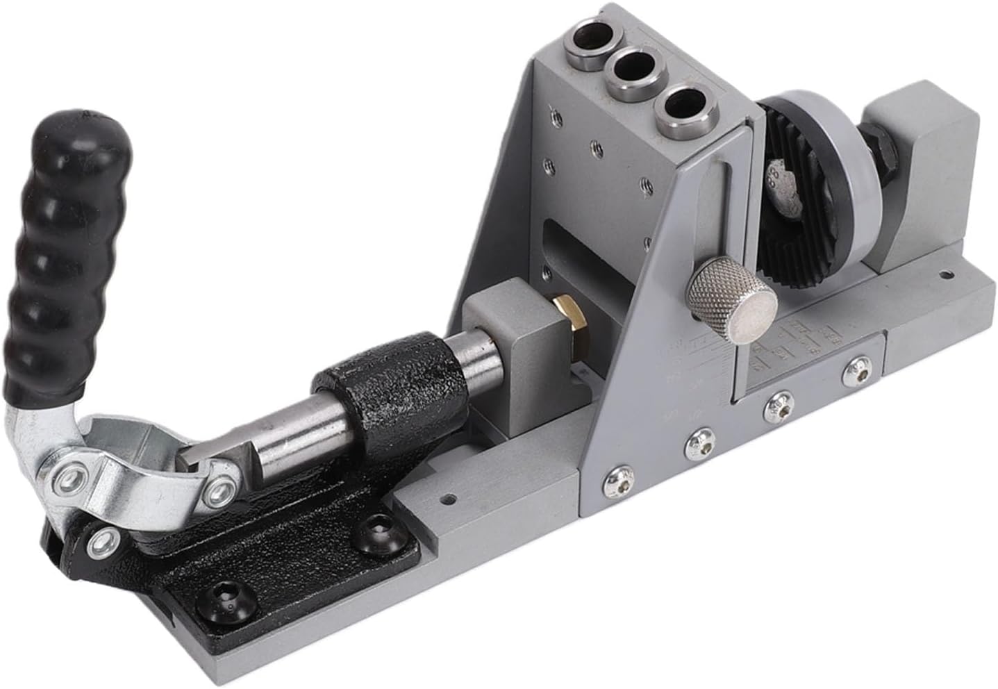 Fafeicy 15 Degree Single Sided Pocket Hole Jig Kit with 3/8 Inch Ti Coated Drill Bit Adjustable Thickness Tool for Fast Smooth Woodworking Projects