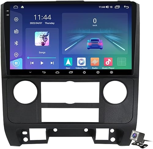 Android 11 - Radio estéreo de coche para Ford Escape 2007-2012, Carplay Andriod Auto 99.5 pulgadas, pantalla táctil, soporte de radio Bluetooth,