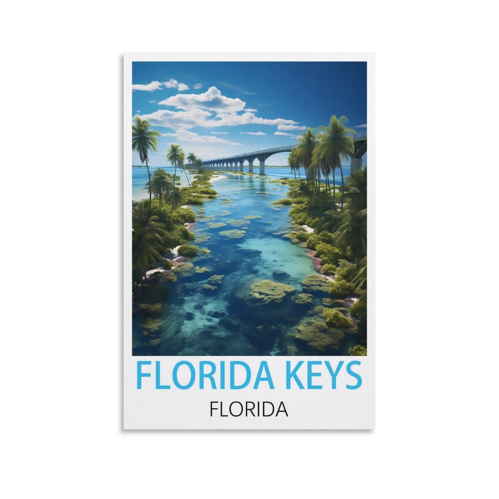 Vintage Metal Tin Sign Funny,Florida Keys Florida,Art Plaque Poster Wall Decor for Home Tool Room Bar Club Restaurant Cafe 15x30cm