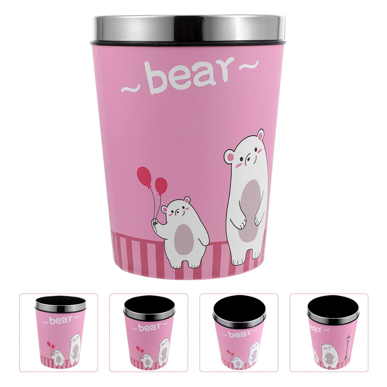OKUMEYR Capacity Bear Trash Can Cute Waste Storage Bin for Home Office Playroom Rubbish Holder for Boys and Bedroom Decor