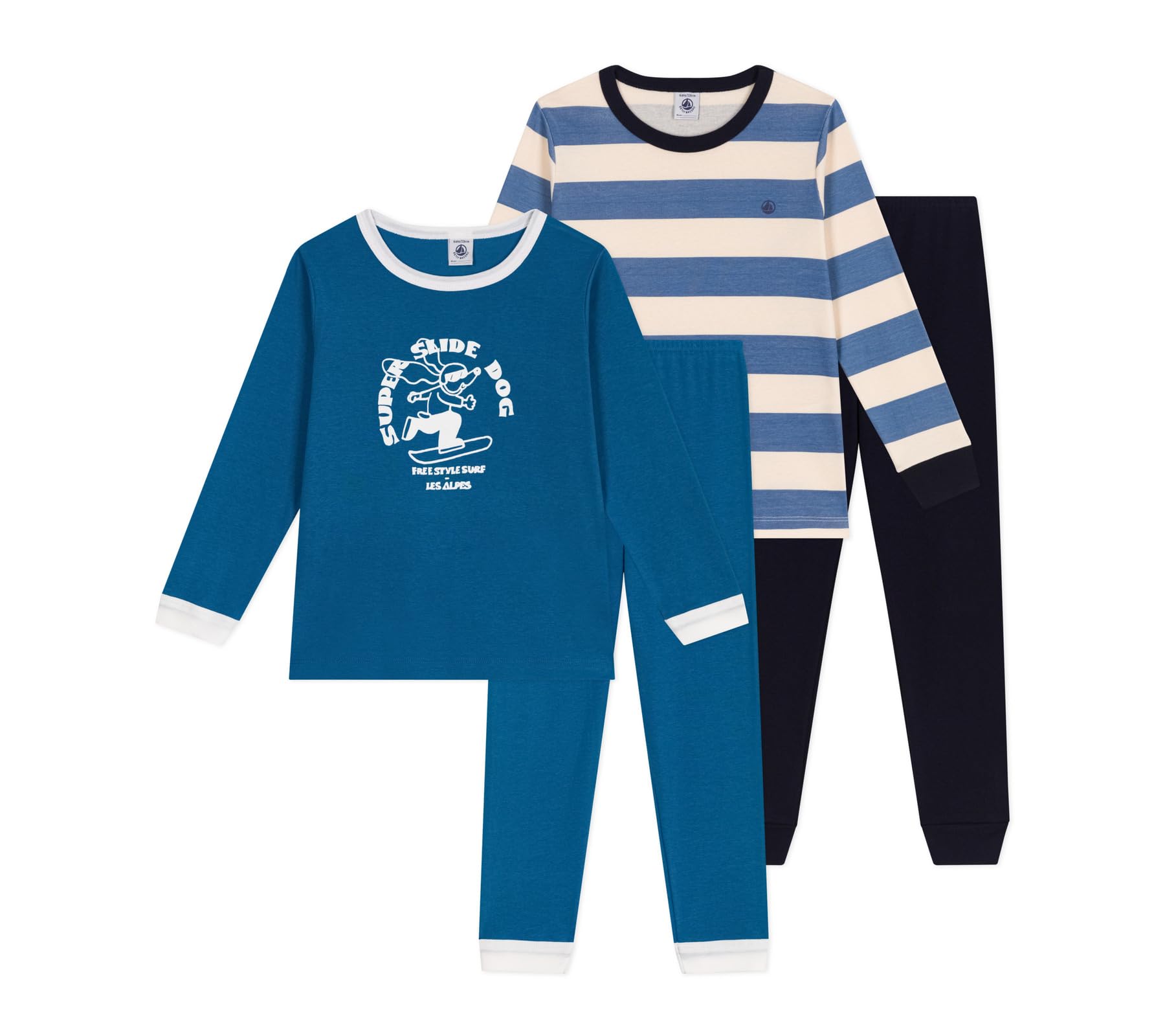 Petit Bateau T-shirt - Lot De 3 Tee Shirts MC Garcon (Blanc