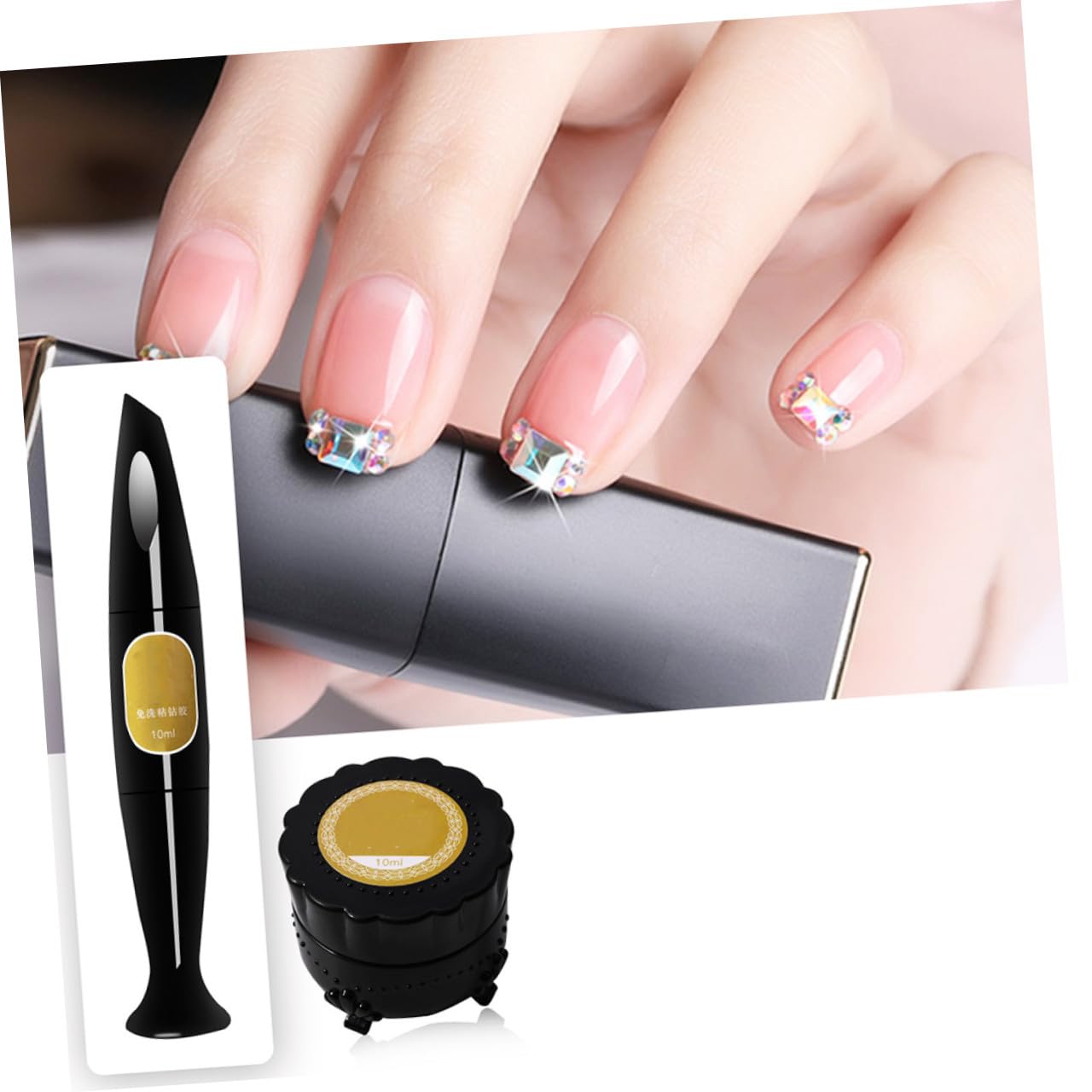 Beaupretty 3juegos Pegamento Para Decoración De Uñas Gel Adhesivo Para Piedras y Juntas Manicura Efecto Fuerte Para Arte De Uñas
